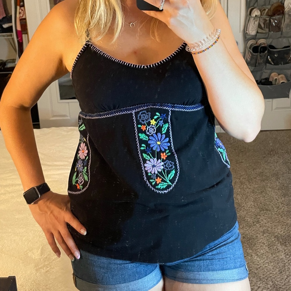 Embroidered Tank Top